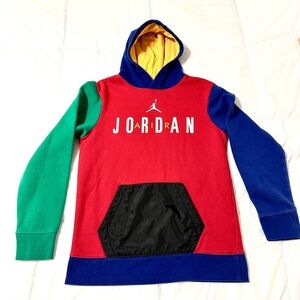 Vintage Air Jordan Kids Color Block Hoodie • YXL